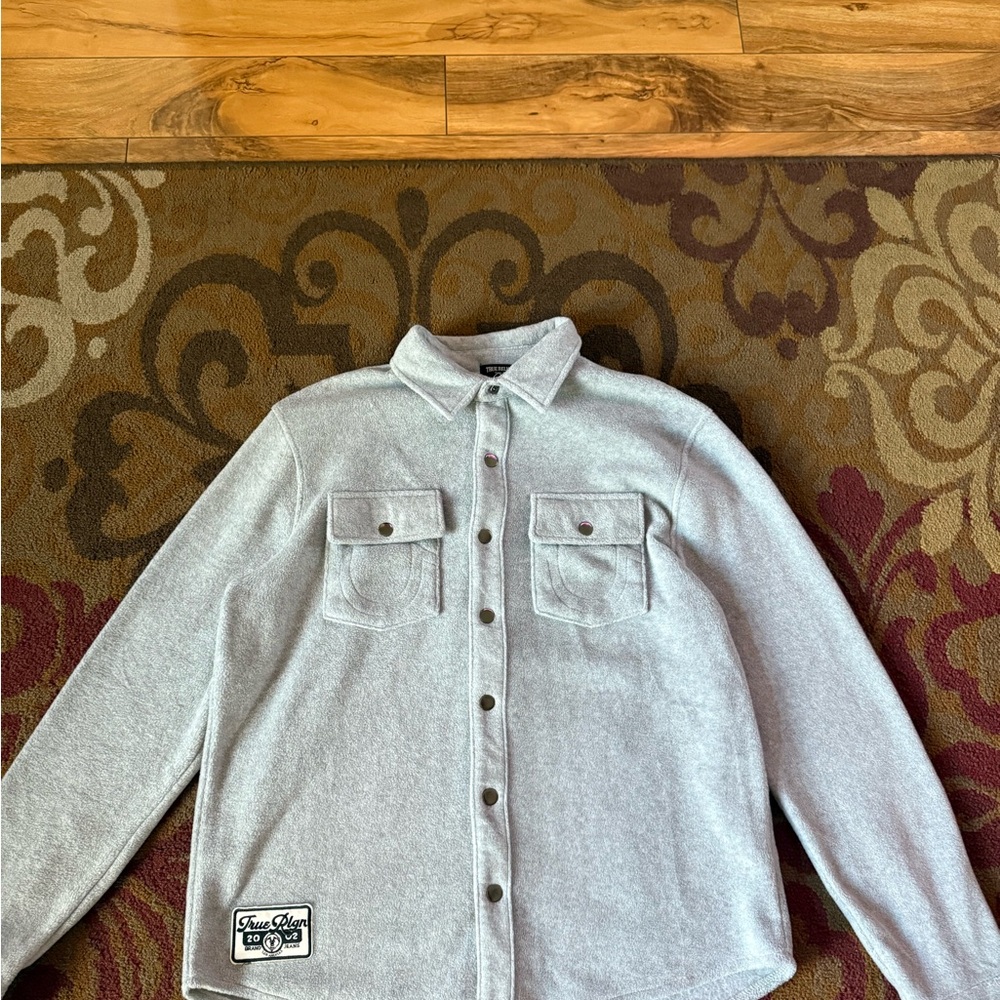 Gray Button-Up Jacket - image 1